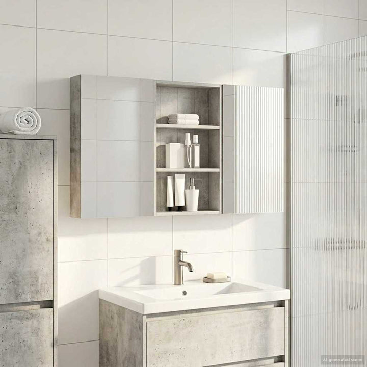 Badeværelsesskabsæt 3 pcs 120 x 10,5 x 60,5 cm Konstrueret træ