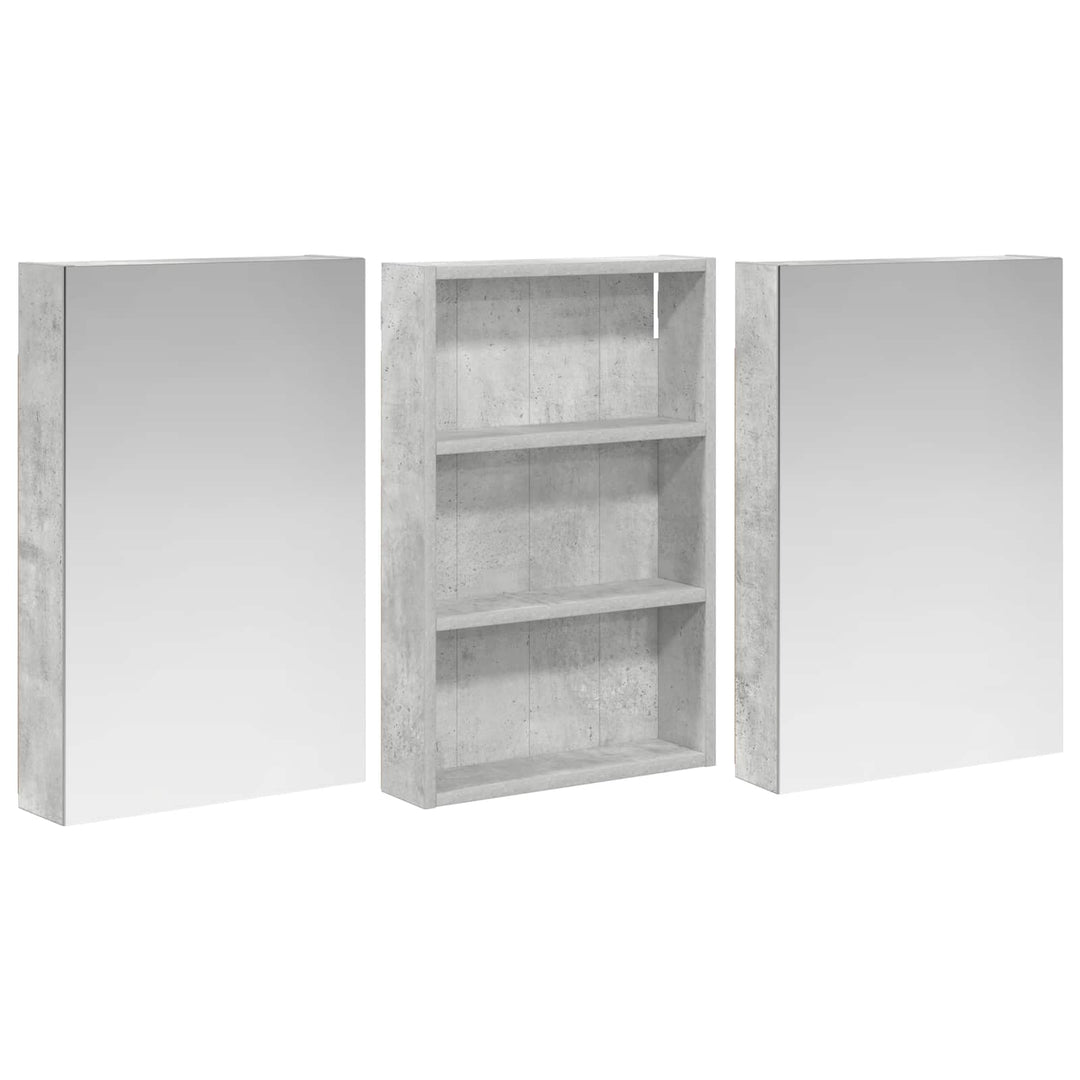 Badeværelsesskabsæt 3 pcs 120 x 10,5 x 60,5 cm Konstrueret træ