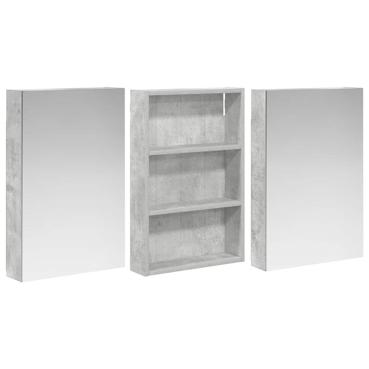 Badeværelsesskabsæt 3 pcs 120 x 10,5 x 60,5 cm Konstrueret træ