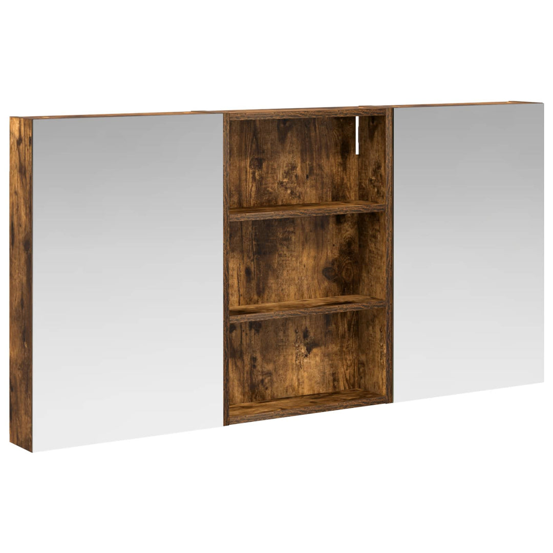 Badeværelsesskabsæt 3 stk. 120 x 10,5 x 60,5 cm Konstrueret træ