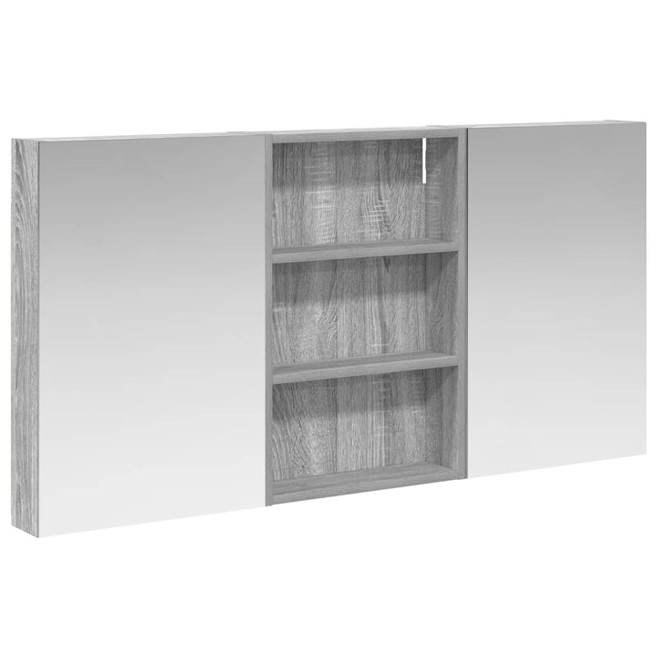 Badeværelsesskabsæt 3 stk. 120 x 10,5 x 60,5 cm Konstrueret træ