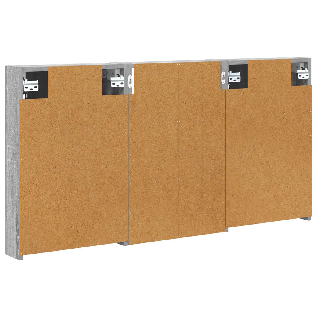 Badeværelsesskabsæt 3 stk. 120 x 10,5 x 60,5 cm Konstrueret træ