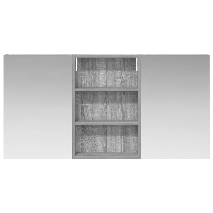 Badeværelsesskabsæt 3 stk. 120 x 10,5 x 60,5 cm Konstrueret træ