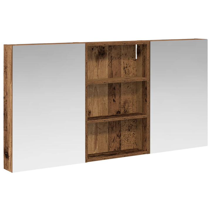 Badeværelsesskabsæt 3 pcs 120 x 10,5 x 60,5 cm Konstrueret træ