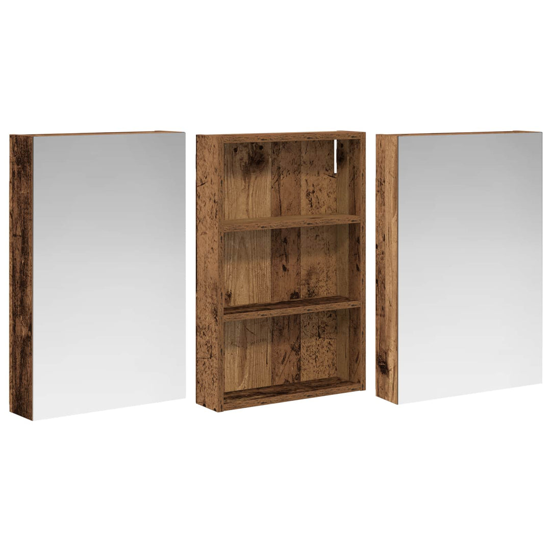 Badeværelsesskabsæt 3 pcs 120 x 10,5 x 60,5 cm Konstrueret træ