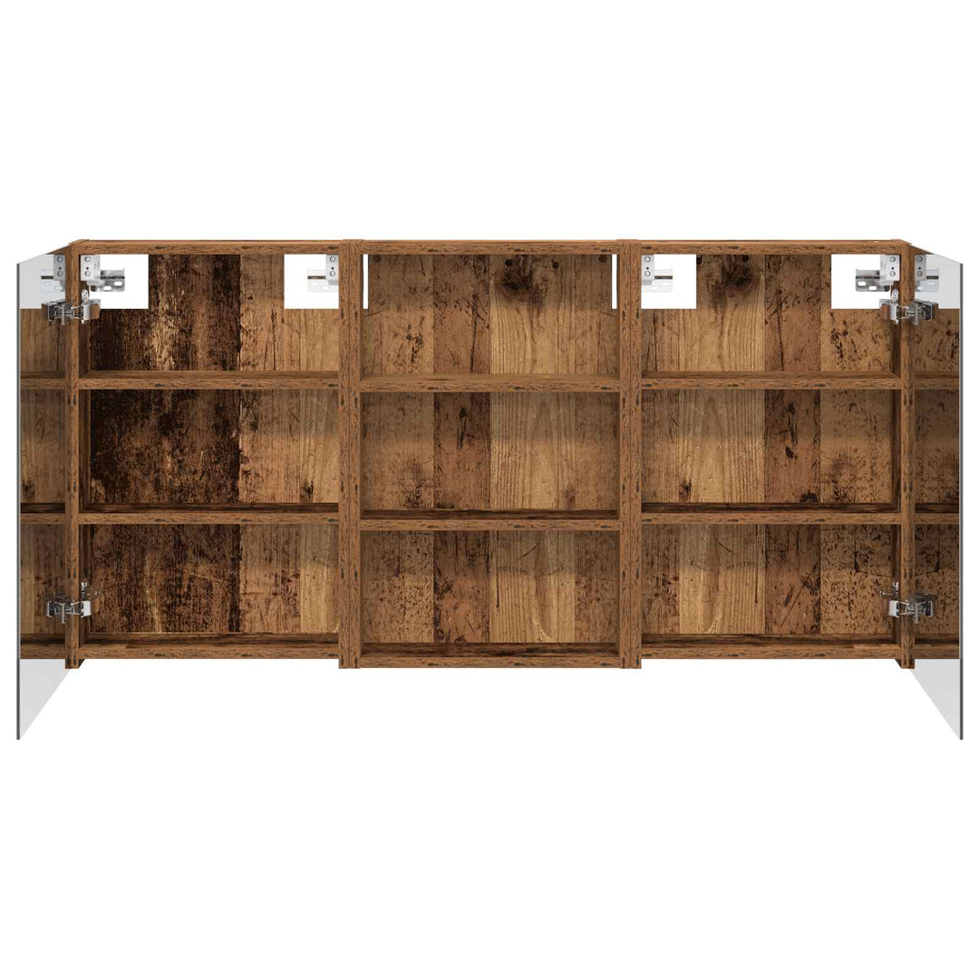 Badeværelsesskabsæt 3 pcs 120 x 10,5 x 60,5 cm Konstrueret træ