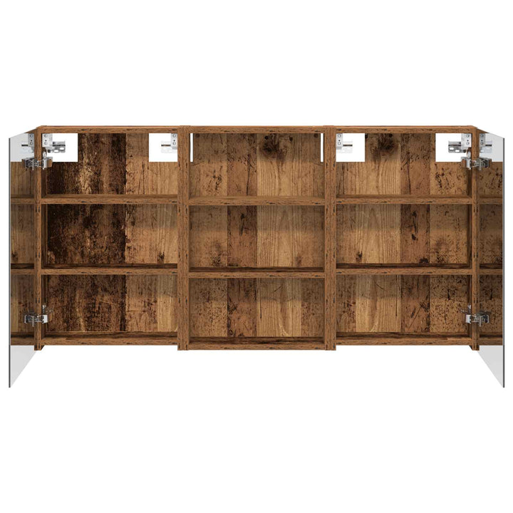 Badeværelsesskabsæt 3 pcs 120 x 10,5 x 60,5 cm Konstrueret træ