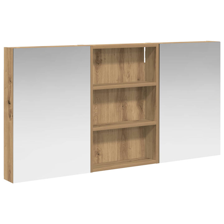 Badeværelsesskabsæt 3 pcs 120 x 10,5 x 60,5 cm Konstrueret træ