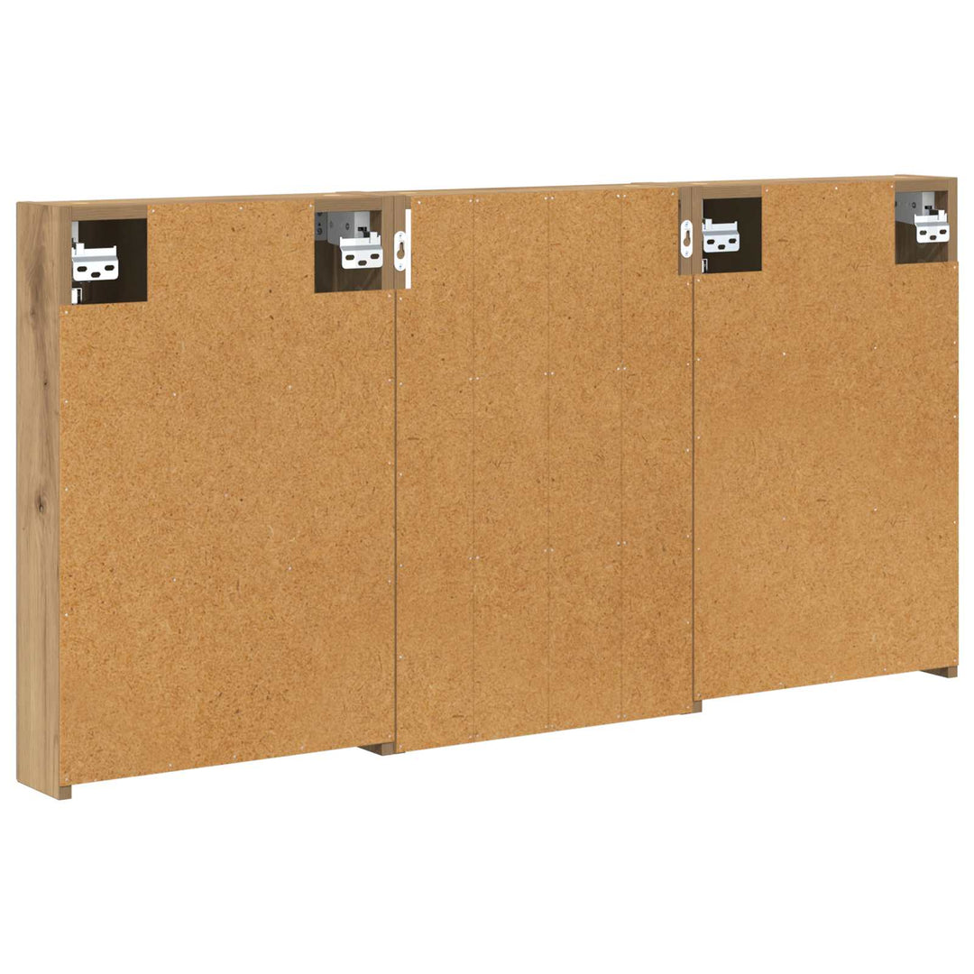 Badeværelsesskabsæt 3 pcs 120 x 10,5 x 60,5 cm Konstrueret træ