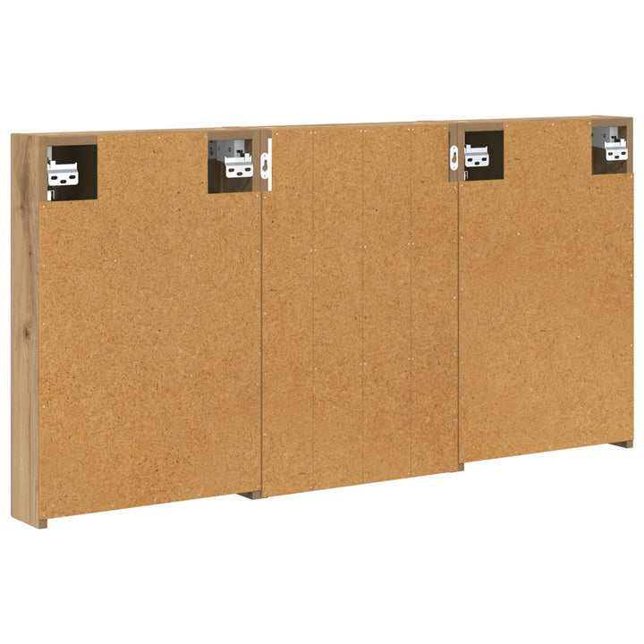 Badeværelsesskabsæt 3 pcs 120 x 10,5 x 60,5 cm Konstrueret træ