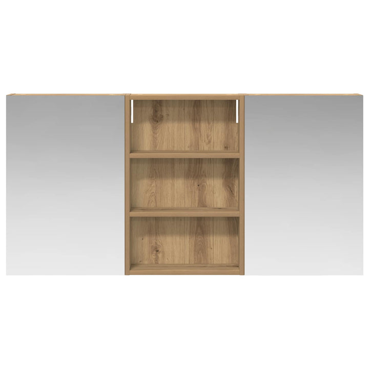 Badeværelsesskabsæt 3 pcs 120 x 10,5 x 60,5 cm Konstrueret træ