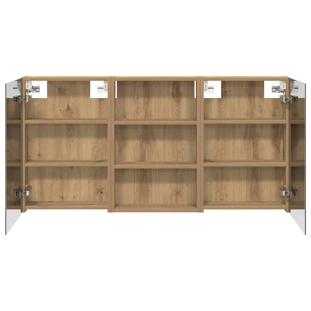 Badeværelsesskabsæt 3 pcs 120 x 10,5 x 60,5 cm Konstrueret træ