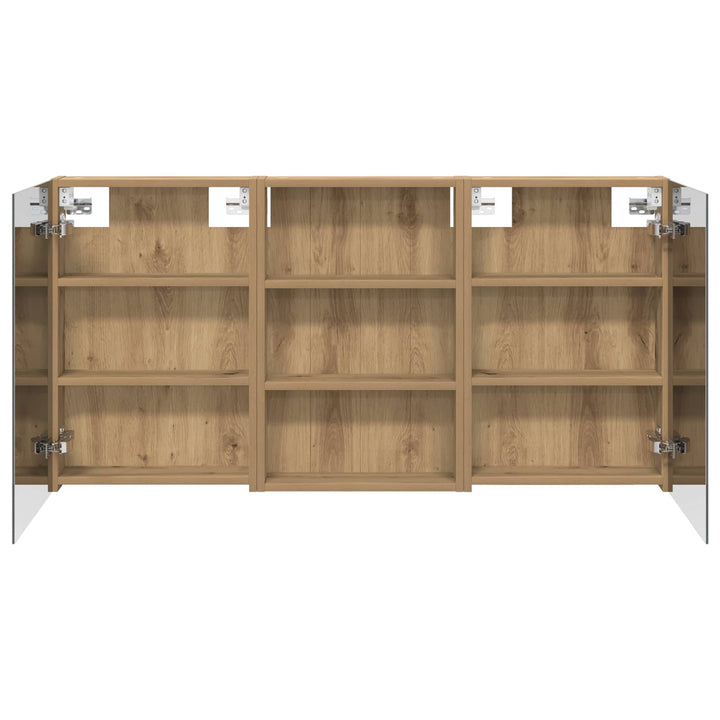Badeværelsesskabsæt 3 pcs 120 x 10,5 x 60,5 cm Konstrueret træ