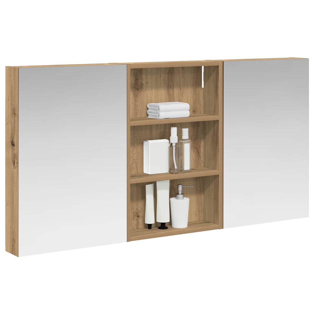 Badeværelsesskabsæt 3 pcs 120 x 10,5 x 60,5 cm Konstrueret træ