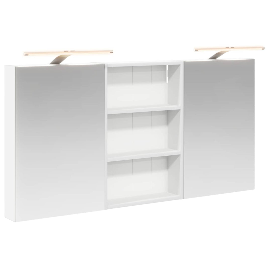 Badeværelsesskabsæt 3 stk. 120 x 10,5 x 60,5 cm Konstrueret træ