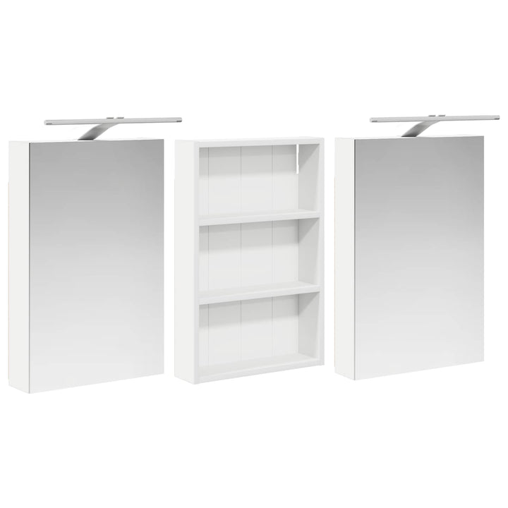 Badeværelsesskabsæt 3 stk. 120 x 10,5 x 60,5 cm Konstrueret træ