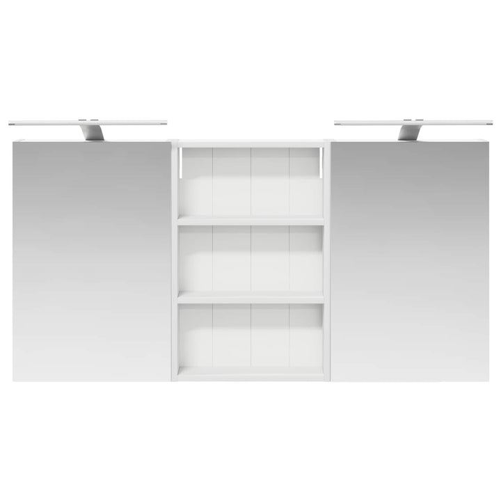 Badeværelsesskabsæt 3 stk. 120 x 10,5 x 60,5 cm Konstrueret træ