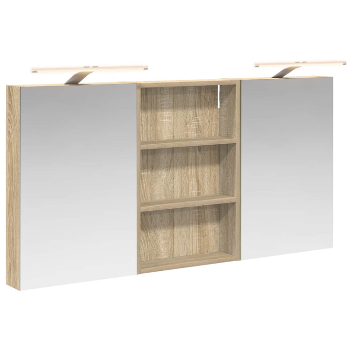 Badeværelsesskabsæt 3 pcs 120 x 10,5 x 60,5 cm Konstrueret træ