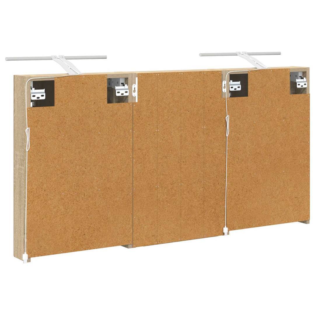 Badeværelsesskabsæt 3 pcs 120 x 10,5 x 60,5 cm Konstrueret træ