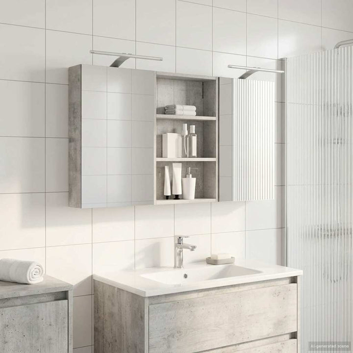 Badeværelsesskabsæt 3 pcs 120 x 10,5 x 60,5 cm Konstrueret træ