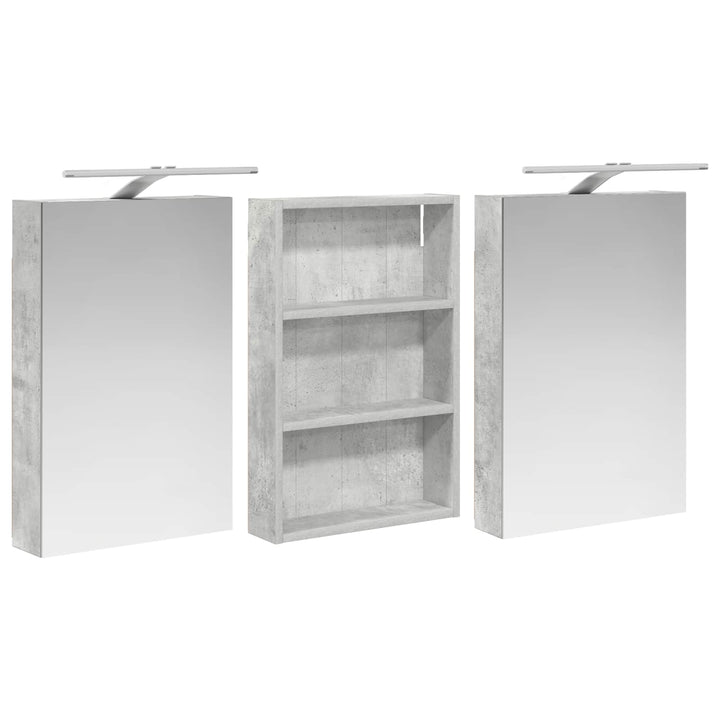 Badeværelsesskabsæt 3 pcs 120 x 10,5 x 60,5 cm Konstrueret træ