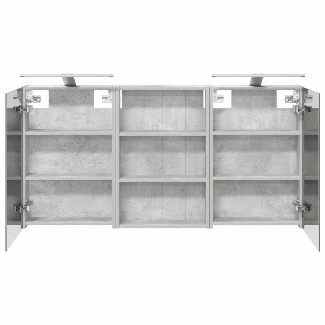 Badeværelsesskabsæt 3 pcs 120 x 10,5 x 60,5 cm Konstrueret træ