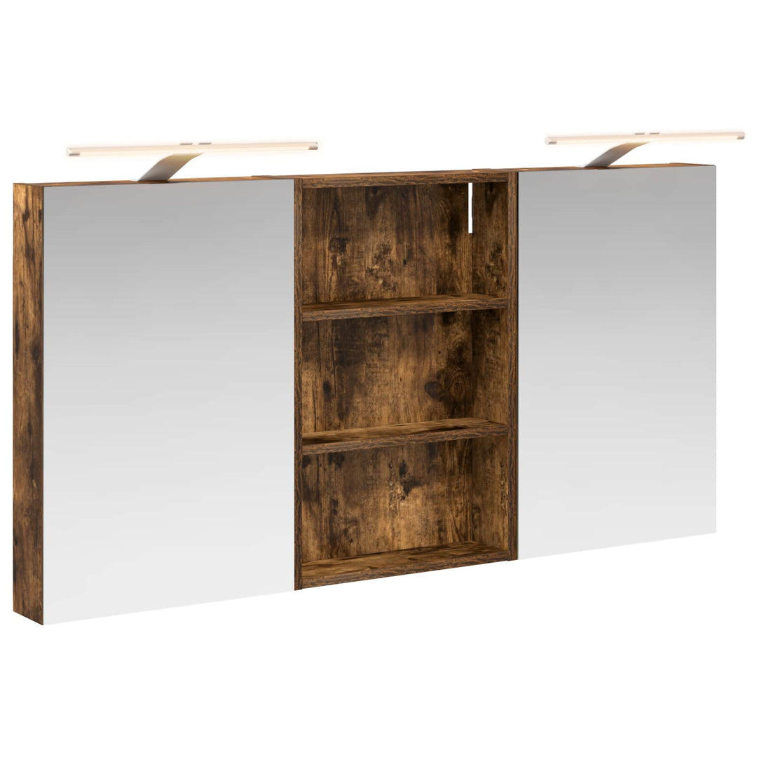 Badeværelsesskabsæt 3 pcs 120 x 10,5 x 60,5 cm Konstrueret træ
