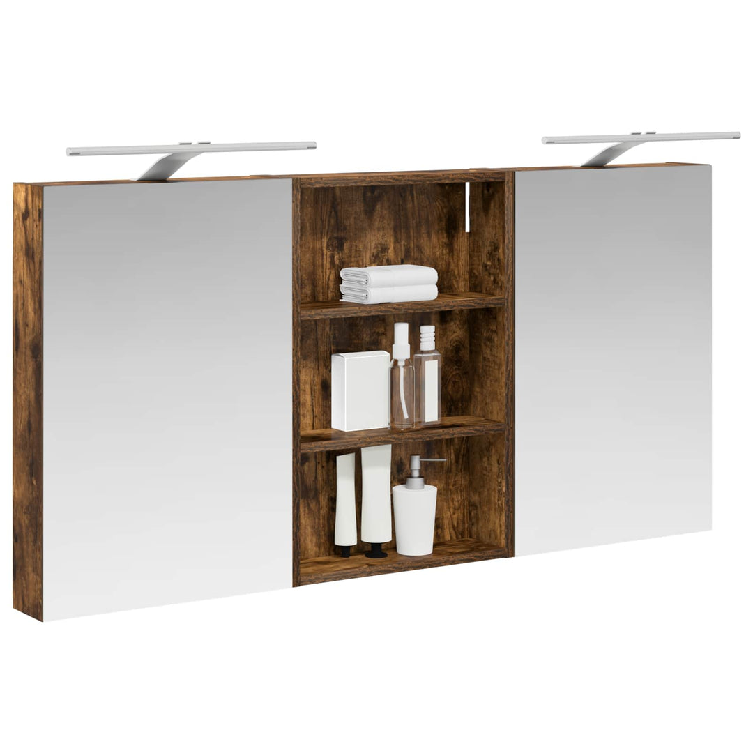 Badeværelsesskabsæt 3 pcs 120 x 10,5 x 60,5 cm Konstrueret træ