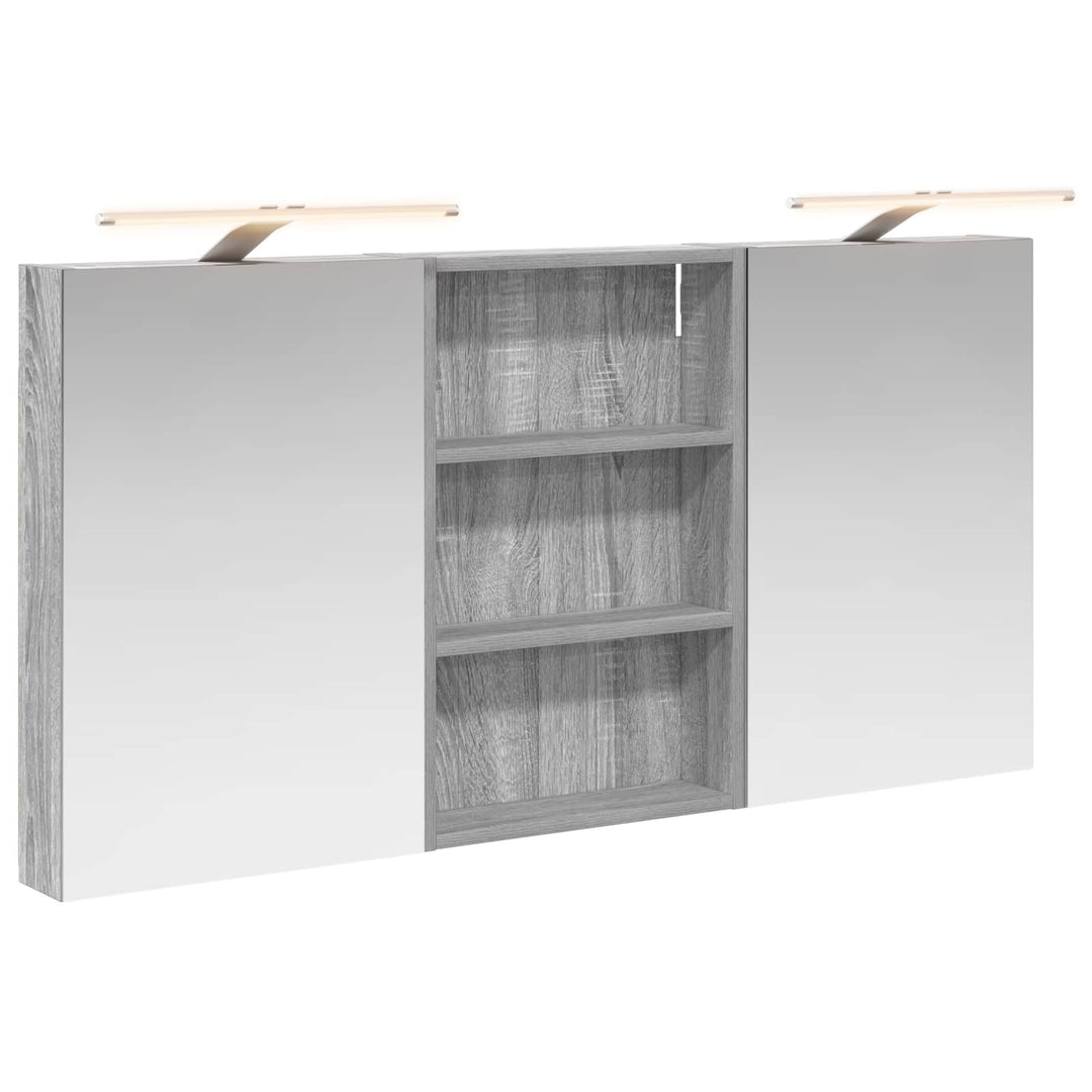 Badeværelsesskabsæt 3 pcs 120 x 10,5 x 60,5 cm Konstrueret træ