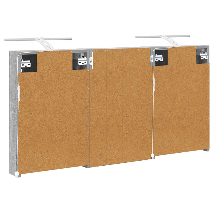 Badeværelsesskabsæt 3 pcs 120 x 10,5 x 60,5 cm Konstrueret træ