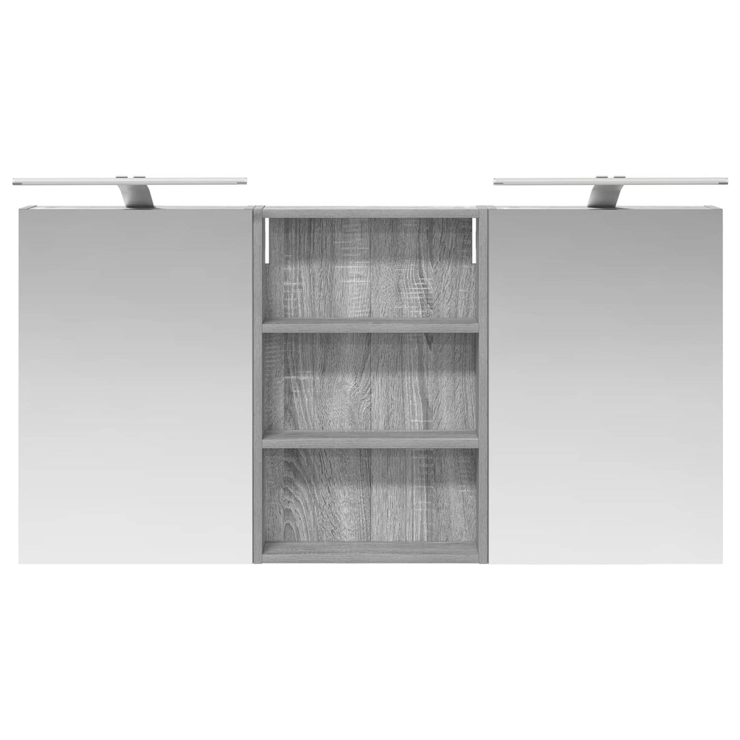 Badeværelsesskabsæt 3 pcs 120 x 10,5 x 60,5 cm Konstrueret træ