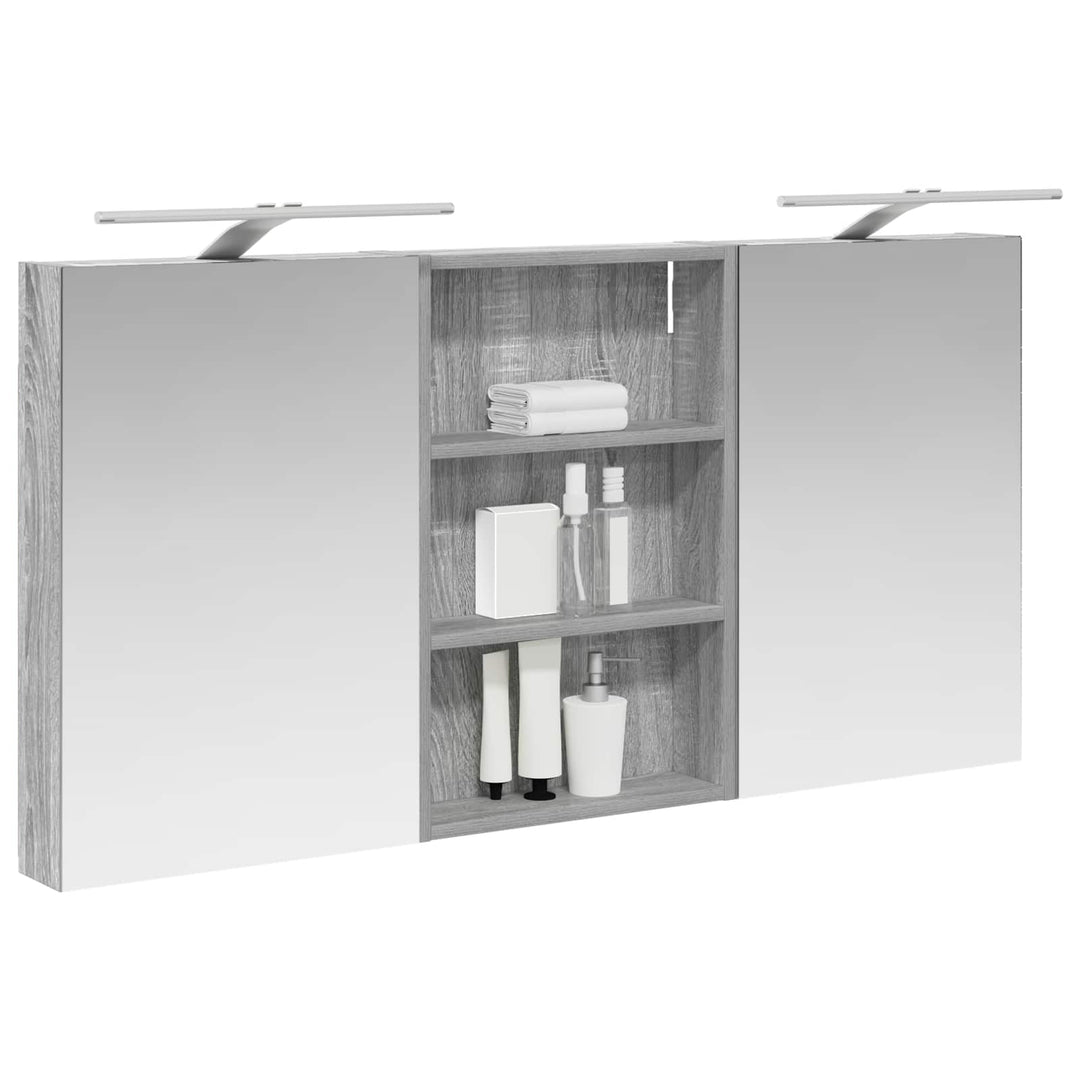 Badeværelsesskabsæt 3 pcs 120 x 10,5 x 60,5 cm Konstrueret træ