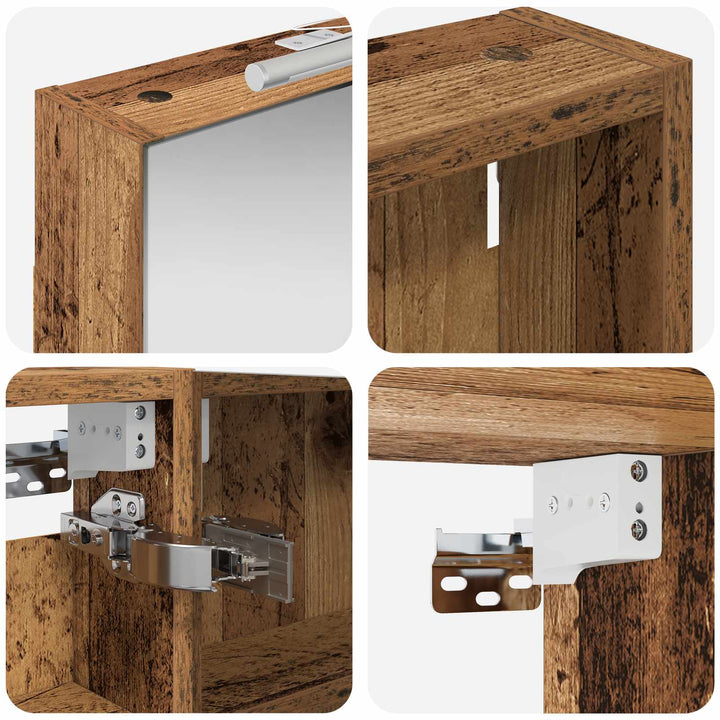 Badeværelsesskabsæt 3 pcs 120 x 10,5 x 60,5 cm Konstrueret træ