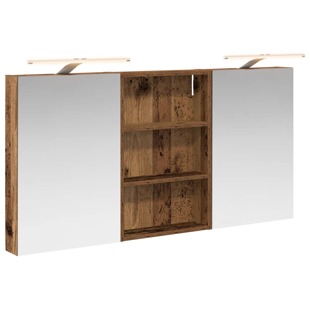 Badeværelsesskabsæt 3 pcs 120 x 10,5 x 60,5 cm Konstrueret træ