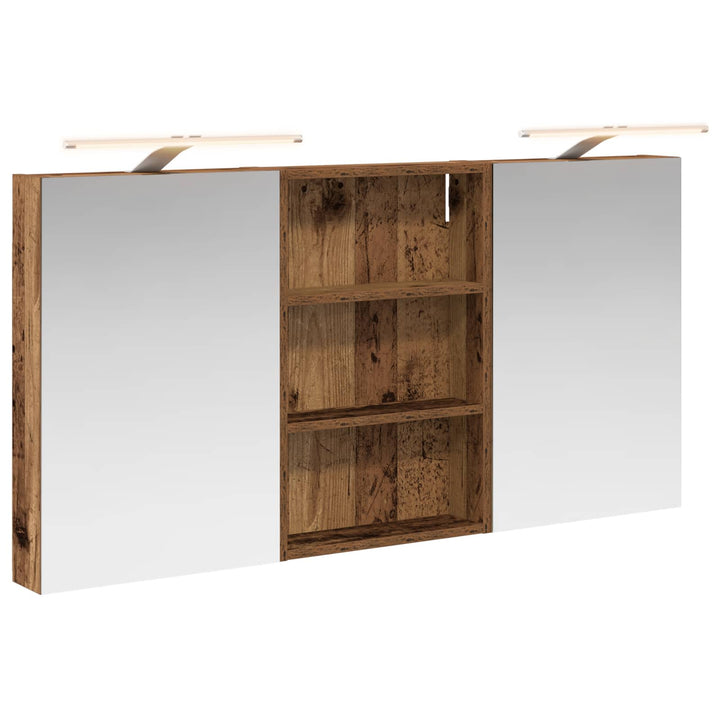 Badeværelsesskabsæt 3 pcs 120 x 10,5 x 60,5 cm Konstrueret træ