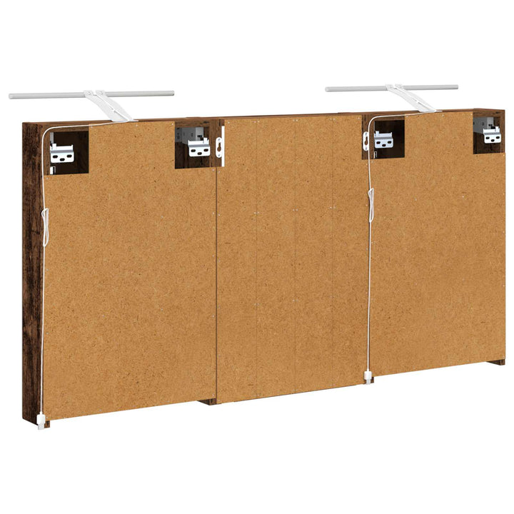 Badeværelsesskabsæt 3 pcs 120 x 10,5 x 60,5 cm Konstrueret træ