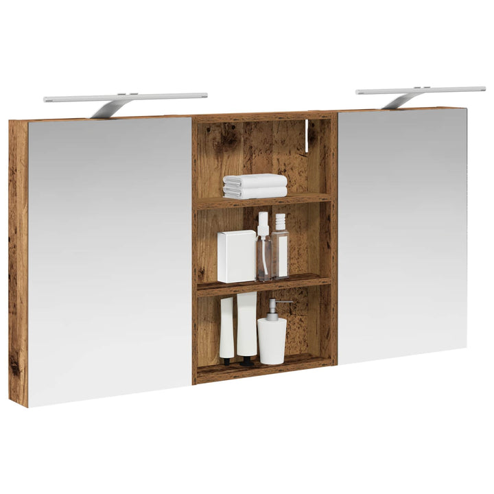 Badeværelsesskabsæt 3 pcs 120 x 10,5 x 60,5 cm Konstrueret træ