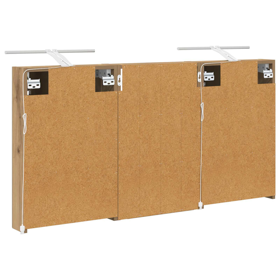 Badeværelsesskabsæt 3 stk. 120 x 10,5 x 60,5 cm Konstrueret træ