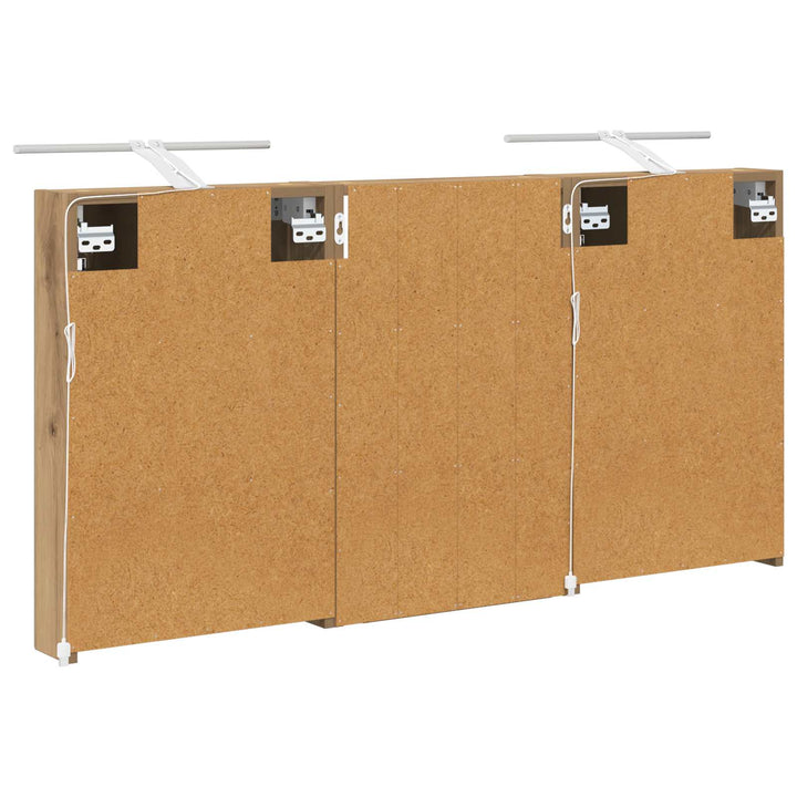 Badeværelsesskabsæt 3 stk. 120 x 10,5 x 60,5 cm Konstrueret træ