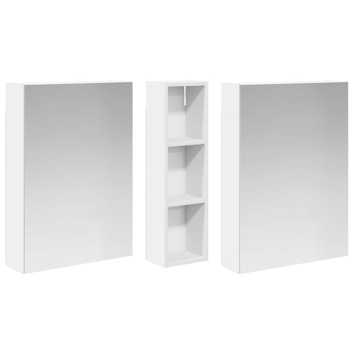 Badeværelsesskabsæt 3 pcs 120 x 14,5 x 70 cm Konstrueret træ