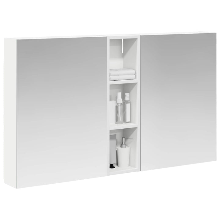 Badeværelsesskabsæt 3 pcs 120 x 14,5 x 70 cm Konstrueret træ