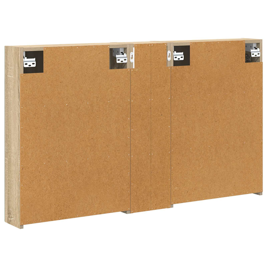 Badeværelsesskabsæt 3 pcs 120 x 14,5 x 70 cm Konstrueret træ