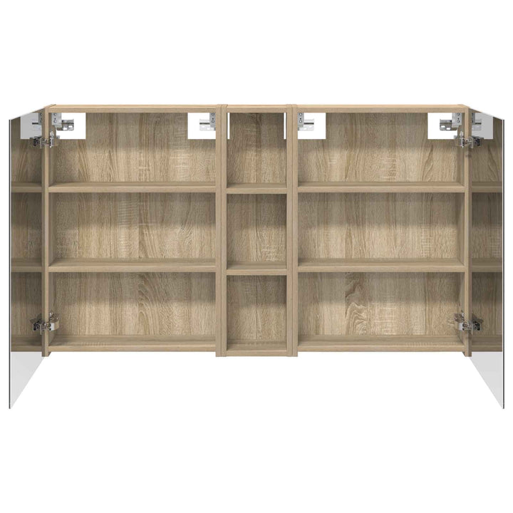 Badeværelsesskabsæt 3 pcs 120 x 14,5 x 70 cm Konstrueret træ
