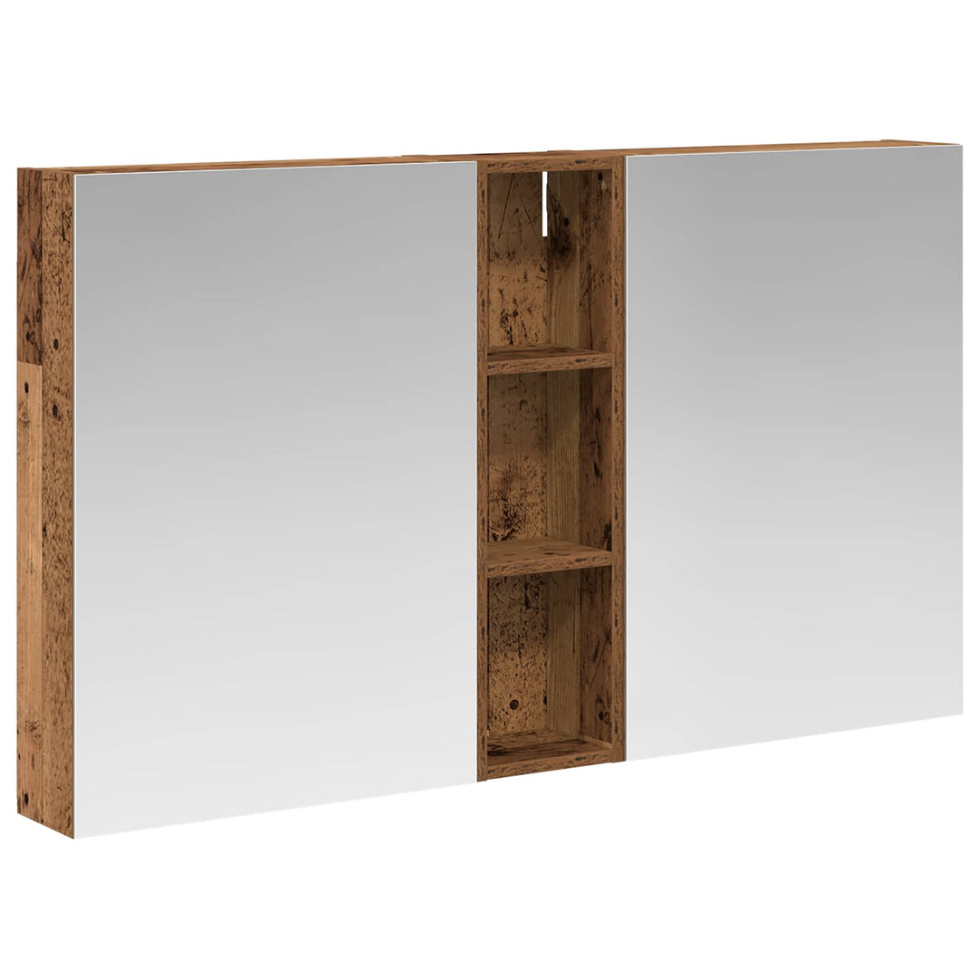 Badeværelsesskabsæt 3 pcs 120 x 14,5 x 70 cm Konstrueret træ