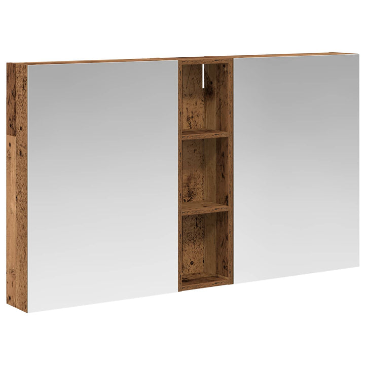 Badeværelsesskabsæt 3 pcs 120 x 14,5 x 70 cm Konstrueret træ