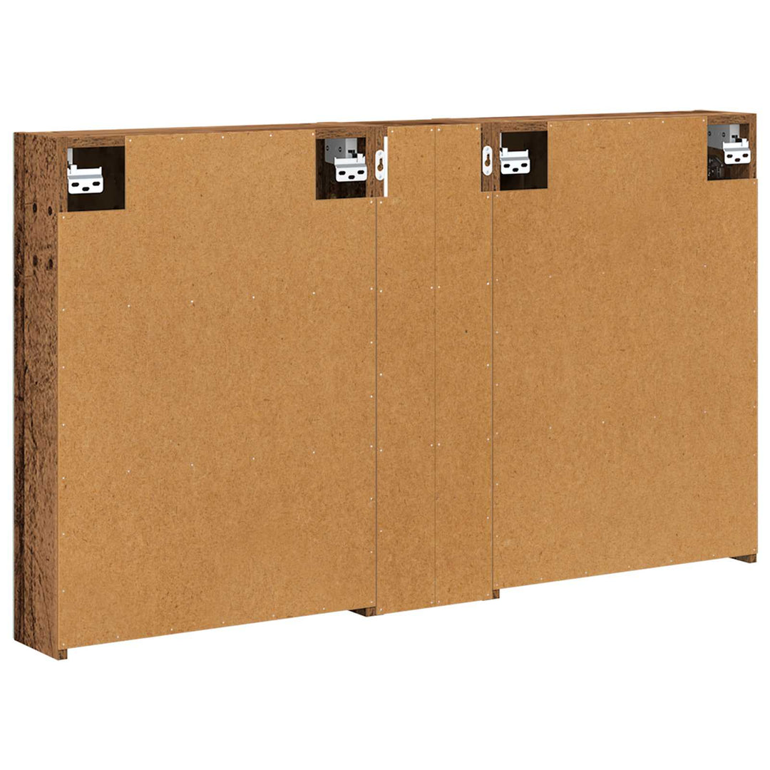Badeværelsesskabsæt 3 pcs 120 x 14,5 x 70 cm Konstrueret træ