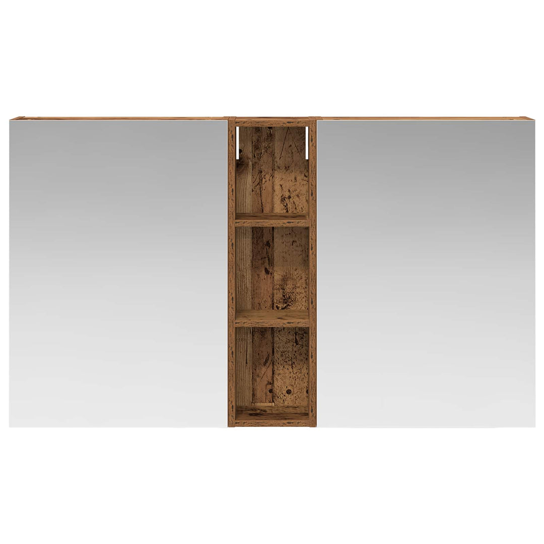 Badeværelsesskabsæt 3 pcs 120 x 14,5 x 70 cm Konstrueret træ