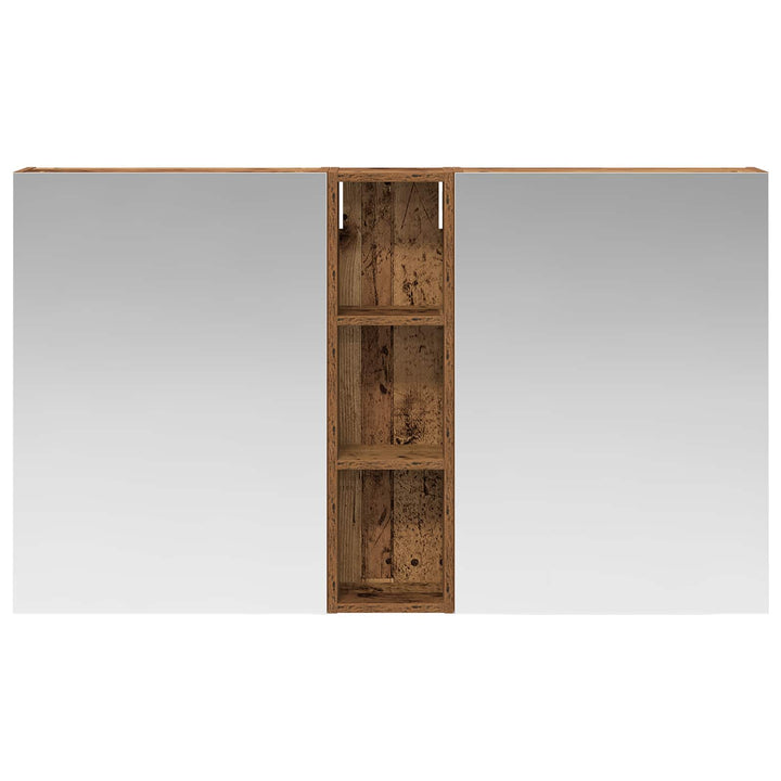 Badeværelsesskabsæt 3 pcs 120 x 14,5 x 70 cm Konstrueret træ