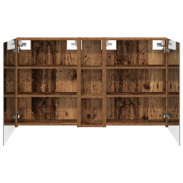 Badeværelsesskabsæt 3 pcs 120 x 14,5 x 70 cm Konstrueret træ