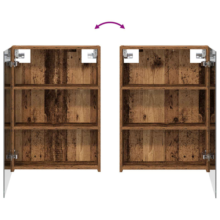 Badeværelsesskabsæt 3 pcs 120 x 14,5 x 70 cm Konstrueret træ